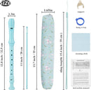 Recorder Instrument for Beginner Adults,8-Hole Soprano Descant Recorder Music Flute with Cleaning Rod & Case Bag For Home Entertainment(2-Green Unicorn2) by TinyTreasures Baby Boutique