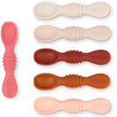 Simka Rose Silicone Baby Spoons Self Feeding 6 Months - First Stage Infant Spoons for Babies & Toddlers- Baby Led Weaning Spoons Set of 6- Easy on Gums Food Training Utensils Dishwasher Microwave Safe by TinyTreasures Baby Boutique