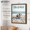 18x24 Poster Frame 3 Pack - Brown Woodgrain, Wood Picture frame, Gallery Picture Frame - Wall Hanging by CozyNest Decor