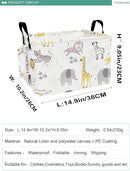 FANKANG Storage Bins, Nursery Hamper Canvas Laundry Basket Foldable with Waterproof PE Coating Large Storage Baskets for Kids Boys and Girls, Office, Bedroom, Clothes,Toys(Rec-Lovely Animals ） by TinyTreasures Baby Boutique