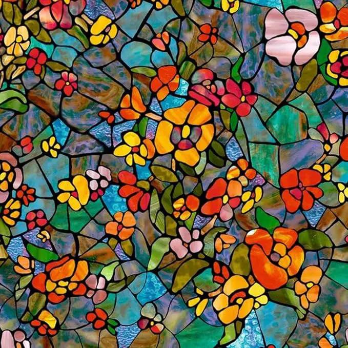 d-c-fix 346-0431-4PKA Self-Adhesive Privacy Glass Window Film,Venetian Garden, 17" x 78" Roll, 4-Pack with Applicator, photo 8 of 10