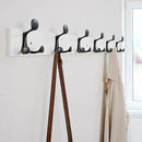 SKOLOO 39-Inch White Wood Coat Rack Wall Mount with 6 Triple Hooks - Ideal for Family Entrances, Classrooms, and Pet Supplies Storage - Perfect Coat Hooks for Wall by CozyNest Decor