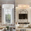 Alabaster Chandeliers D23in Round Chandeliers for Dining Room Small Chandelier Light Fixture for Kitchen Living Room Foyer Entryway Hallway by CozyNest Decor