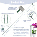 4.5mm Adjustable Length Plant Stake, Assembled (12 or 24 or 36 inch) Outdoor and Indoor Plant Support Poles for Flowers Marigolds Tomatoes Lilies Peonies Roses Daffodils Flower Clips (8 Sets, 32 Pcs) by GreenHaven Gardens