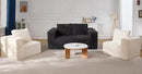 Modular Sectional Sofa 2 Seater Loveseat Modular Couch with Deep Seat Memory Foam Cloud Chair with Pillows Oversized Sectional Sofa for Living Room Bedroom (Strip Grey, Loveseat) by CozyNest Decor