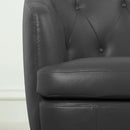 360° Swivel Leather Accent Chair, Modern Barrel Club Chair with Leather Upholstery and Sturdy Base, Comfortable Armchair for Living Room, Bedroom, Reading Nook, Brown by CozyNest Decor