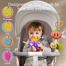 TUMAMA Hanging Vegetable Plush Toy Set, 4 Different Vegetable Crib Stroller Toys, Early Baby Cognitive Sensory Rattle Hanging Toy with Teether. Suitable for Babies 0, 3, 6, 9, 12 Months by TinyTreasures Baby Boutique