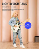 Donner 30 Inch Junior Electric Guitar Beginner Kit ST Style Mini Electric Guitar Starter Package for Teens with Amp, 600D Bag, Tuner, Picks, Cable, Strap, Extra Strings DSJ-100 by TinyTreasures Baby Boutique