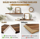 Floating Wall Shelves 2-Pack - 36-Inch Rustic Brown Wooden Shelves for Storage and Décor, Easy Installation for Living Room, Bedroom, and Kitchen by CozyNest Decor
