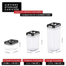 DWËLLZA KITCHEN Airtight Food Storage Containers with Lids - 5 Piece Set - Kitchen Accessories Food Containers - Pantry Organization and Storage - Clear Plastic BPA-Free - Keeps Food Fresh & Dry by CozyNest Decor