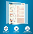 Whole Body Vibration Plate Exercise Poster Set - 6 Workout Guides & 2 Customizable 30-Day Plans for Home & Gym Use by CozyNest Decor