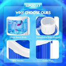 Superday Mini Portable Washing Machine, Single Tub Compact Washing Machine with Spin Cycle, 6.6LBS Washing Capacity Small Electric Washer Machine for Home, Apartments, Outdoor, RV, Dormitory, Blue by CozyNest Decor