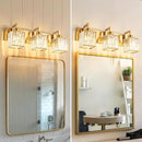 Modern Bathroom Vanity Light 3-Lights Gold Crystal Wall Lamp Bathroom Modern Crystal Vanity Lighting by CozyNest Decor