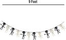 Gift Boutique - 9 Foot Halloween Garland Felt Banner Chain Decorations Indoor & Outdoor Party Supplies 18 Feet Total Pack of 2 Designs Skeletons Bat Pumpkin Ghost by CozyNest Decor