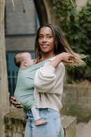 Boba Baby Wrap Carrier – Original Baby Sling Carrier for Newborns (7–35 lbs), Soft, Secure, Hands-Free & Ergonomic, Ideal for Comfortable Bonding, New Parents (Sage Green) by TinyTreasures Baby Boutique