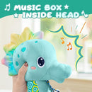 Baby Toys 0 to 12 Months, Musical Stuffed Animal Activity Soft Toys with Multi-Sensory Crinkle, Rattle and Textures, Infant Tummy Time Toys for Newborn Boys, Seahorse, Blue by TinyTreasures Baby Boutique