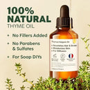 Kukka Thyme Essential Oil for Hair, Skin & Diffuser - 4 Fl Oz - 100% Pure Natural Thyme Oil, Herbaceous Scent, for Aromatherapy & Making Scent DIY by CozyNest Decor