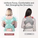 Momcozy Baby Wrap Carrier, Ergonomic Infant Slings for Newborn to Toddler 8-35 lbs, Adjustable Baby Wrap for Adult Fits Sizes XXS-XXL, Easy to Wear Baby Carriers, Lake Blue by TinyTreasures Baby Boutique