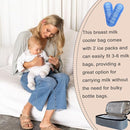 Insulated Breastmilk Cooler Bag with 2 Ice Packs - Breastmilk Cooler Organizer Bag for Daycare, Breastfeeding Mom Travel Outdoor by TinyTreasures Baby Boutique