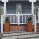 Corten Steel Metallic Heavy Planter for Outdoor Plants 14"x14"x30" Metal Planter Spliced Flower Pot with Partitions for Outside,Indoor,Garden (Corten, 14 * 14 * 30) by CozyNest Decor