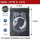 US Embroidered Pow Mia Garden Flag Double Sided 12x18 Inch Yard Lawn Garden Flags Banner Heavy Duty Vivid Color by GreenHaven Gardens