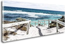 DZL Art S74275 Rottnest Island Beach Seascape Painting Sea Nature Pictures Wall Art Canvas Prints Painting Ready to Hang for Living Room Bedroom Decor Office Wall Decor Home Decoration by CozyNest Decor