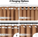 ANRODUO Back Tab Blackout Curtains for Bedroom Living Room, Rod Pocket Pinch Pleated Thermal Insulated Room Darkening Curtains 96 Inches Long 2 Panels, Brown, 42 x 96 Inch by TinyTreasures Baby Boutique