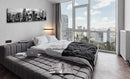 DJSYLIFE Miami Skyline Wall Art Decor Panoramic Cityscape Picture Modern USA City Night View Canvas Prints for Bedroom Office Living Room Decoration Stretched and Framed Ready to Hang 13.8"x47.3" by CozyNest Decor