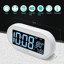 DreamSky Alarm Clocks for Bedrooms, Auto Set Digital Desk Clock for Bedside Nightstand, Electric Clock with Dimmable Brightness Dimmer, Auto DST, USB Port, Date, Temperature, Snooze by CozyNest Decor