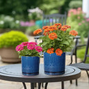 6 Inch Plant Pot - Ceramic Planter for Outdoor Plants Indoor Plant Pot with Drainage Holes and Saucer Succulent Pot Modern Round Flower Pot for House Room Decor Blue by GreenHaven Gardens