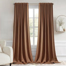 MIULEE Back Tab Blackout Curtains 96 Inch Long 2 Panels Set for Living Room Bedroom, Rod Pocket/Pinch Pleated Long Thermal Insulated Room Darkening Floor to Ceiling Drapes, W52xL96, Cappuccino Brown by TinyTreasures Baby Boutique