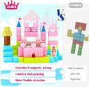 64 Pcs Magnetic Blocks-Princess Castle Collection World,Magnetic Building Blocks for 3+ Year Old Boys & Girls, Creative STEM Sensory Toys,Christmas Birthday Gifts for Kids Ages 3-8 by TinyTreasures Baby Boutique