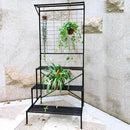 Zhongma 3 Tier Large Heavy Duty Plant Stand with Hanging Plant pot shelf, 35.43 x 33.27 x 78.74, Tall multi layer Plant Holder for Home, Garden, Each Tier: 35.43 L x 10.5W, Easy to Hold Large Plant by GreenHaven Gardens