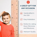 Wooden Growth Chart for Wall - Size Height Chart for Kids, Growth Measuring Board and Kids Height Wall Chart, Growth Chart for Kids, Height Chart for Wall - Natural (63"x6.7") by TinyTreasures Baby Boutique