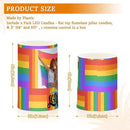 Vdsrup Flameless Candles Set of 2 LGBT Custom LED Candles with Timer Battery Operated Personalized Candle Lights Flickering with Remote for Home Bedroom Decor by GreenHaven Gardens