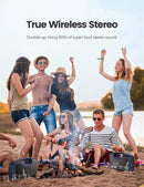 Houl Zallee IPX7 Waterproof Bluetooth Speaker, 40W Portable Wireless Speakers, 32H Playtime, Stereo Loud Sound, Deep Bass, Bluetooth 5.0, Built-in Mic, for Party/Camping/Pool/Gifts, Beach-Navy Blue by CozyNest Decor
