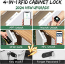 RFID Cabinet Lock, Hidden Digital Electronic Bluetooth RFID Smart Cabinet Drawer Lock for Adults Baby Proofing Teens Liquor Cupboard File by TinyTreasures Baby Boutique