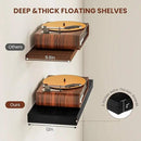 Black Floating Shelves for Wall 24 Inches Long, 12" Deep Wall Shelves 2" Thick, Heavy Duty Shelf for Bedroom, Bathroom, Living Room, Kitchen, Office, Home Decor, Modern Shelf Set of 2, 24" X 12" X 2" by CozyNest Decor