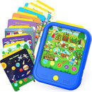 Kids Learning Tablet Educational Learning Pad for Toddlers 2-5 to Learn Alphabets, Numbers, Foods, Time, Music, Talking Cards for Toddlers，Learning Educational Toy Kids Gifts by TinyTreasures Baby Boutique