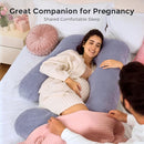 Momcozy Pregnancy Pillows for Sleeping, U Shaped Full Body Maternity Pillow with Removable Cover - Support for Back, Legs, Belly, HIPS for Pregnant Women, 57 Inch Pregnancy Pillow for Women, Grey by TinyTreasures Baby Boutique