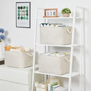 Bidtakay Baskets Collapsible Large Toy Storage Baskets for Organizing Set of 3 Closet Organizer Linen Cream Storage Bins 15 X 11 X 9.5 Inch Shelf Organizer Bins for Nursery Storage (Light Beige) by TinyTreasures Baby Boutique