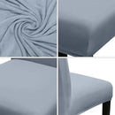 JQinHome 6 Pcs Dining Chair Slipcover,High Stretch Removable Washable Chair Seat Protector Cover for Home Party Hotel Wedding Ceremony(Light Grey) by CozyNest Decor