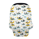 Binienty Cartoon Panda Carseat Cover for Baby Breathable Stretchy Baby Carseat Covers Lightweight Cartoon Car Seat Covers Infants Car Canopies by TinyTreasures Baby Boutique
