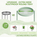 iDavosic.ly 7 Tier Large Plant Stand Indoor, 10 Inch Wide Tall Corner Metal Plant Stands Outdoor for Multiple Plants, Folding Tiered Flower Display Holder Rack Shelf, Light Green by GreenHaven Gardens