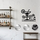 Happy Hour Metal Bar Sign - Personalized Wine Wall Art, Rustic Home Bar Decor, Custom Cocktail & Wine Themed Metal Signs for Indoor/Outdoor - MADE IN USA by CozyNest Decor