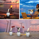 tewei 4 Pack Clear Table Top Light Torches Outdoor, Mini Glass Torches Lanterns for Outside, Easy to Refill Citronella Torches for Garden Patio Yard Party by GreenHaven Gardens