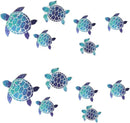 12pcs Sea Turtle Vinyl Stickers Underwater Ocean Decals Waterproof Wall Sticker Home and Bedroom Decoration, DIY Accessories, Blue by CozyNest Decor
