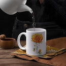 Unique Marigold Themed Ceramic Mug, Personalized Name Flower Accent Cup, Lovely Floral Coffee Mug 11oz 15oz, Custom Ceramic Mug For Flower Lover, Customized Marigold Decorative Cup by CozyNest Decor