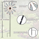 DREAMYSOUL Outdoor Wind Spinner 33" Metal Wind Sculpture Waterproof Fluorescence Wind Spinners for Garden Patio Lawn Decoration by GreenHaven Gardens