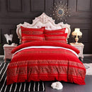 ABREEZE Full Duvet Covers, Bohemian Retro Bedding Set, Coloful Mandala Down Comforter Cover, Boho Floral Style Quilt Cover, 100% Brushed Cotton, 1 Duvet Cover and 2 Pillow Shams,Red by CozyNest Decor